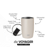 Voyager Tumbler with Clear Flip Lid & Straw E9