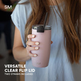 Voyager Tumbler with Clear Flip Lid & Straw E9